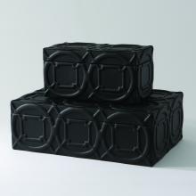  9.92151 - Arabesque Trapunto Box-Black-Sm